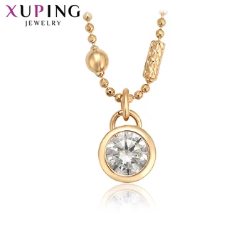 

Xuping Fashion New Arrival Mother's Day Round Shaped Gold Color Plated Elegant Necklace for Women Jewelry Gift S181-45850