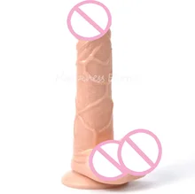 Dildo Realistic Huge Penis Sex Toys for Woman Silicone Real Rubber Dick Foreskin Big Dildo Suction