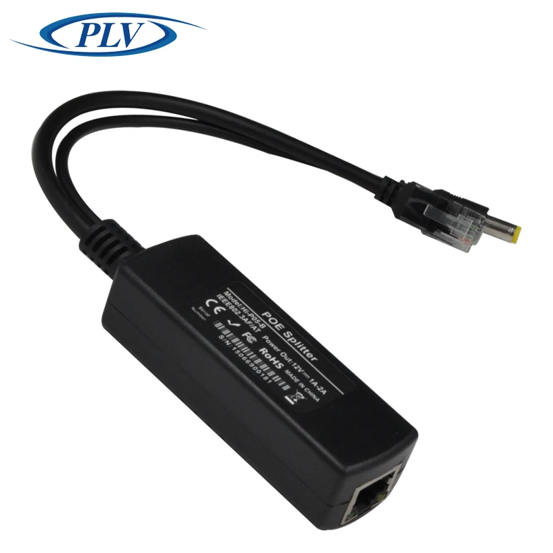 PLV 12V POE Cable POE Adapter cable Ip camera POE Splitter Injector