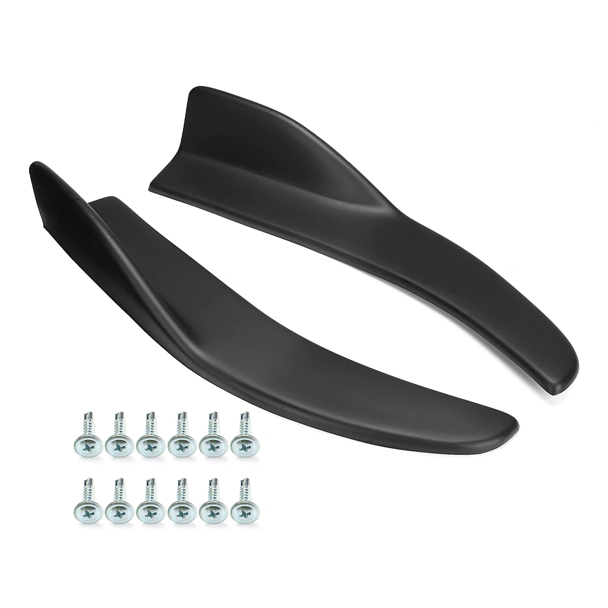 2 piezas de coche Universal parachoques trasero labio aletas falda lateral extensiones de V7 estilo ángulo divisores difusor Protección decorativa brillante