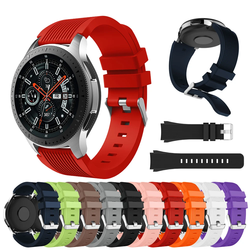 22 мм 20 силиконовый ремешок для часов Samsung Galaxy Watch 46 42 сменный Браслет Amazfit Bip Gear S3