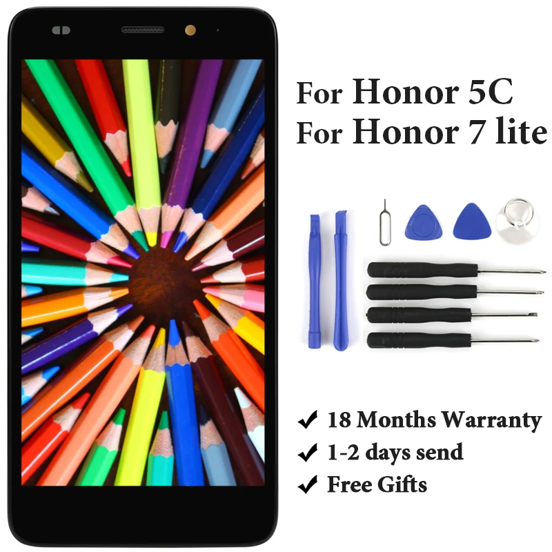 1 шт. 100% тест 5 2 &quotНовый Сменный ЖК-дисплей для HUAWEI Honor 5C/Honor 7 lite NEM-TL00H кодирующий