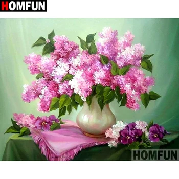 

HOMFUN Full Diamond "Flower" DIY 5D Diamond Painting Cross Stitch Home Decor Picture Of Rhinestone Handmade A00300