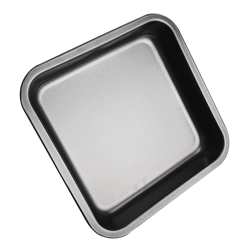

LISM 8 Inch Square non-stick Baking Pan DIY Cake Mould Baking Utensils Carbon Steel non-stick Square Pizza Tray Wholesale