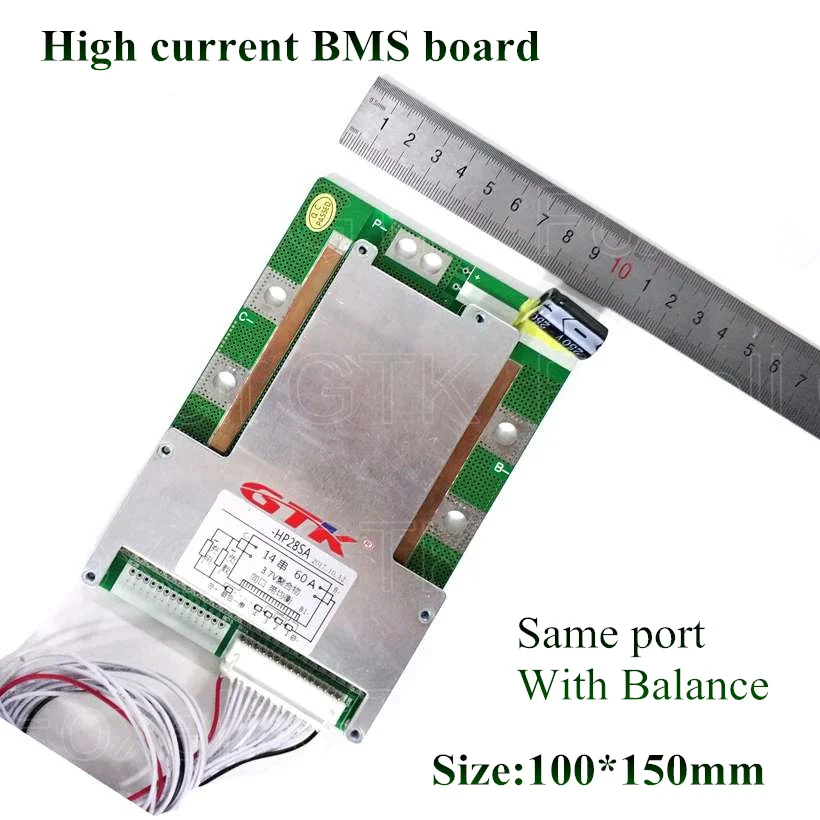 1 шт. 12 S 60A 50,4 в bms 12 s литий-ионный смарт bms pcm защита баланс lipo для 3000 Вт скутер двигатель мощность ebike лодка пакет