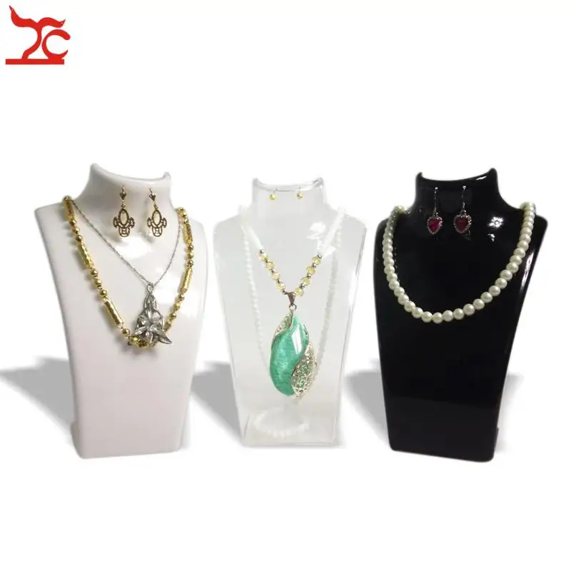 3 x Fashion Jewelry Display Bust Stand Acrylic Jewelry Necklace Storage Box Earring Organizer Jewelry Box Jewelry Stand Holder