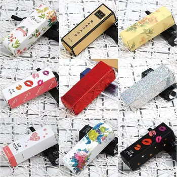 

2.5*2.5*8.5cm kraft Paper Box DIY Lipstick Perfume Essential Oil Bottle packaging box small package boxes 24 Style