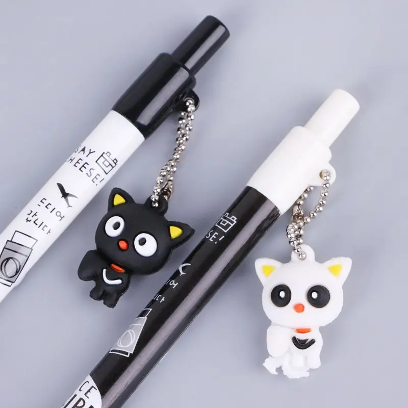 2шт 0,5 мм мультфильм кошка кулон механический карандаш пластиковые автоматические карандаши ручка Oct-8A
