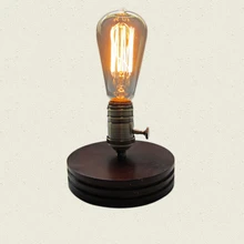 Ретро Винтажная настольная лампа из цельного дерева E27 AC90-260V Европейская прикроватная тумбочка для спальни Простой Модный креативный декоративный Настольный светильник