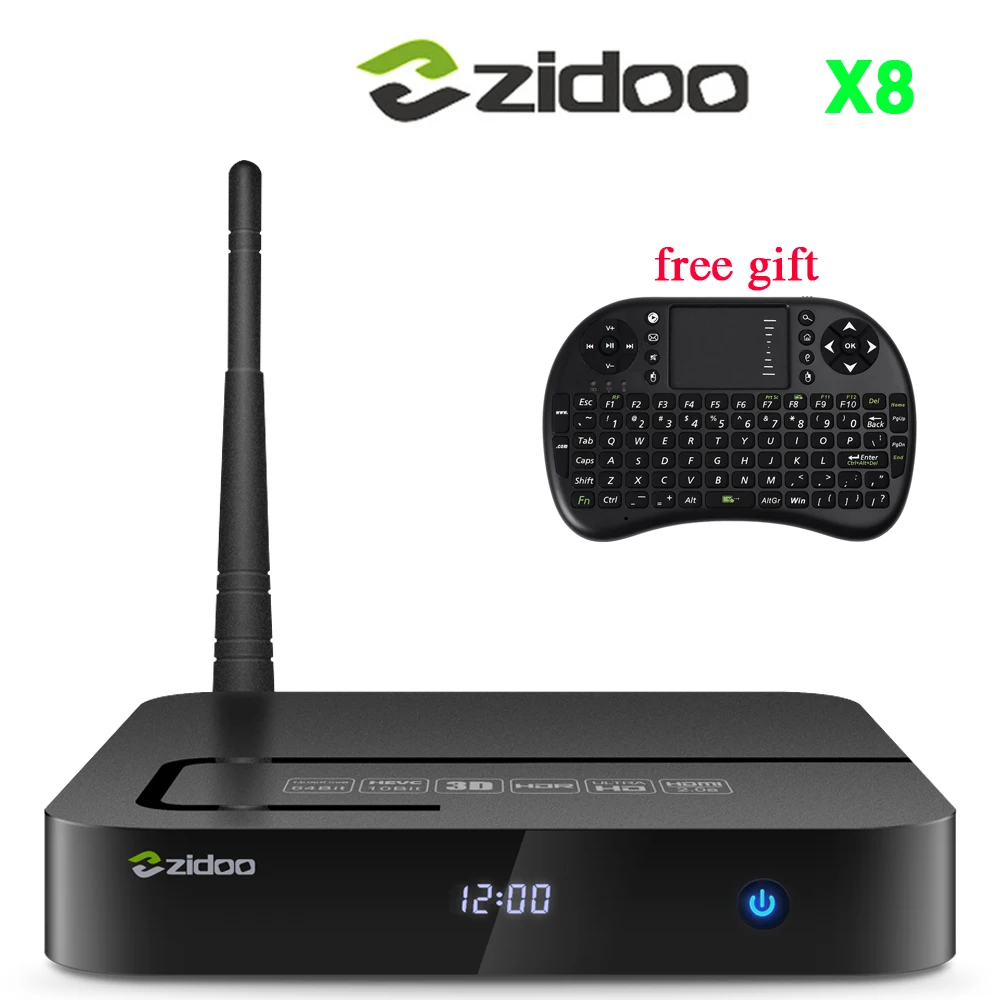 ZIDOO X8 TV BOX Android 6.0 + OpenWRT(NAS) Realtek RTD1295 2G/8G 802.11ac,2.4GHz,5.8GHz Wifi BT4.0 1000M Media Player