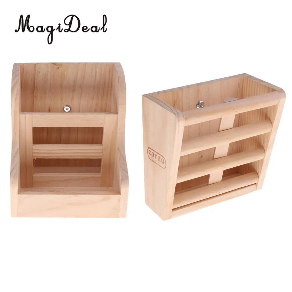 MagiDeal 2-in-1 Functional New Small Pet Rabbits Guinea Pig Wooden Rack Feeder Hay Grass Nesting Holder Small Animals Toy