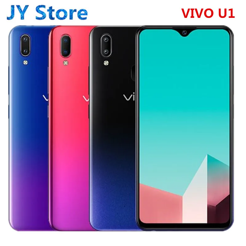 

New Vivo U1 Smartphone 6.2" 64G ROM 4030mAh Octa Core Android 8.1 Camera 8.0MP+13.0MP Fingerprint Face ID Cellphone Mobile Phone