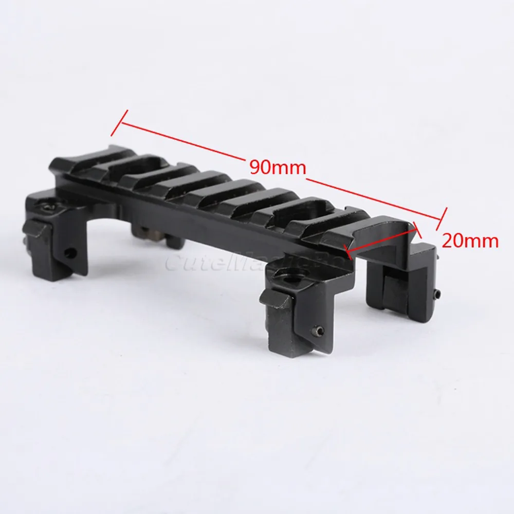 Aluminum Tactical fit 20mm Picatinny Weaver Scope Rail Mount Base Claw for MP5 G3 Series Airsoft