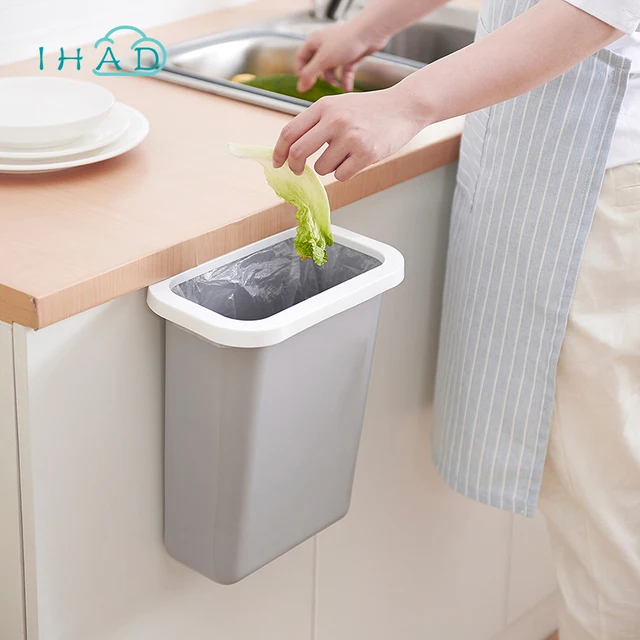 Best Quality Kitchen trash box Creative cabinet door Hanging plastic Trash Can Home desktop multi-function Sundries organizer basket