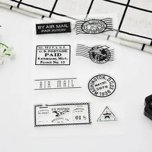 1sheet Vintage Postmark Craft Clear Stamps Scrapbooks Silicone Clear Stamps For Scrapbooking/Photo Album/Dairy Free Shipping 691