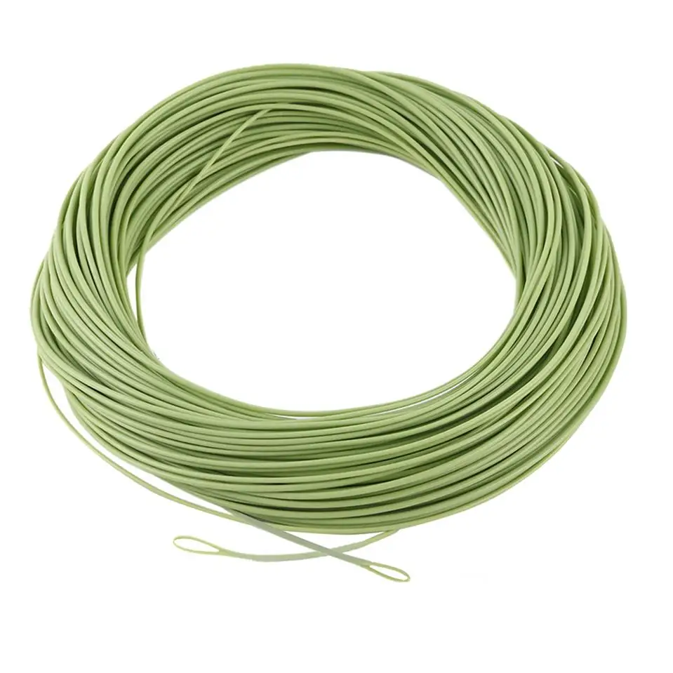 Maximumcatch двойной уклон Fly Line 2/3/4/5/6/7/8 WT плавающая Летающая леска - Цвет: Moss Green with Loop