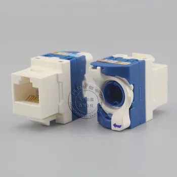 

Gigabit CAT6 Ethernet Cable RJ45 Adapter Network Module Rotation Type Information Socket Module