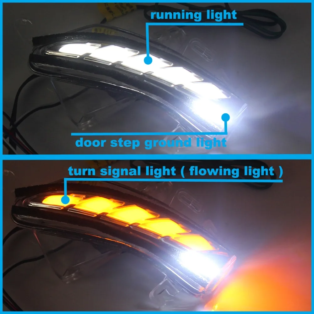 Движущаяся Поворотная сигнальная лампа, зеркало заднего вида, ходовой светильник, дверь, шаг, наземная лампа для LEXUS ES 2013- GS- IS