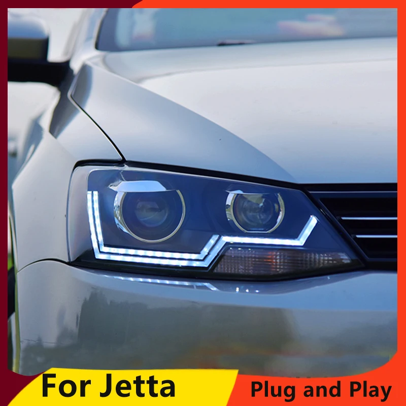 KOWELL стайлинга автомобилей для VW Jetta 2012 2017 светодиодный головной светильник LED DRL