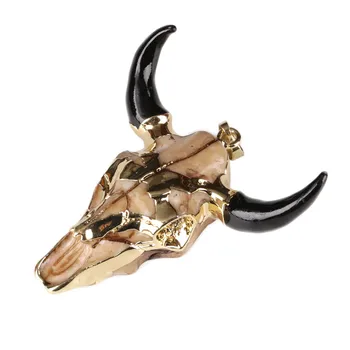 

KEJIALAI Vintage Goat Head Pendant for Necklace Making Cow Bull Ox Head Charm Pave with Rhinestone Men Women Cattle Boot Barn