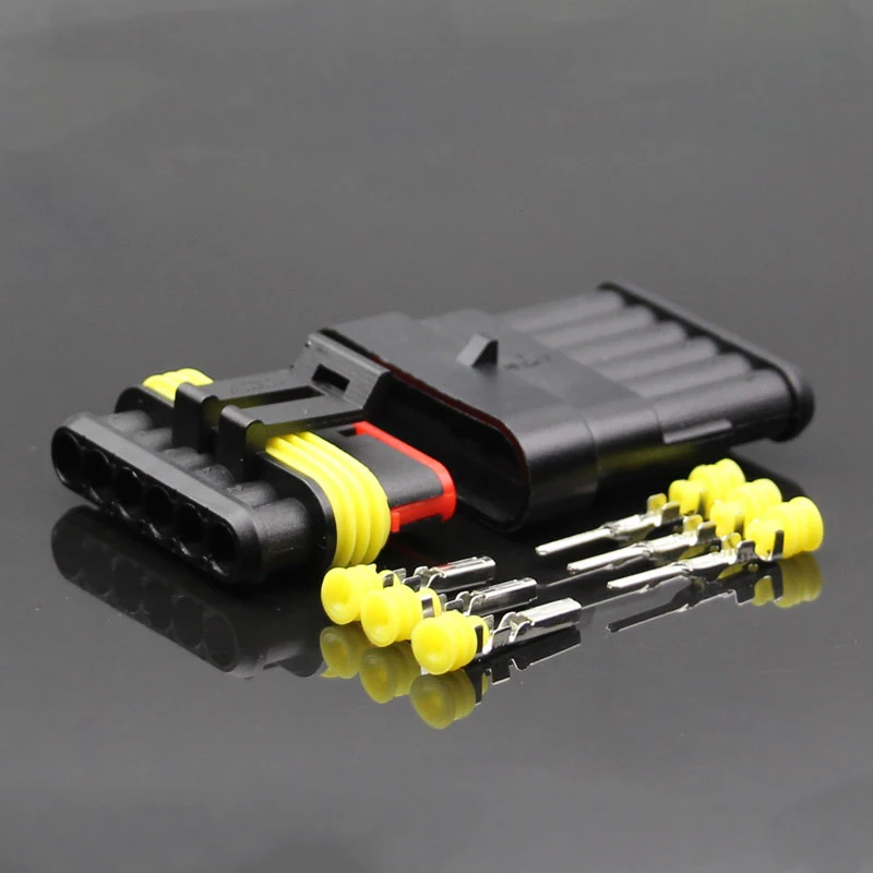 6 Pin Waterproof Automotive Connector Set