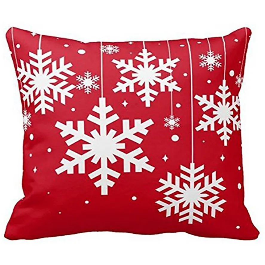 

New Home Christmas Decor Cushion Cover 45x45cm 1pc Merry Christmas Pillow Cases Cotton Linen Sofa Cushion Cases Home Decor 37