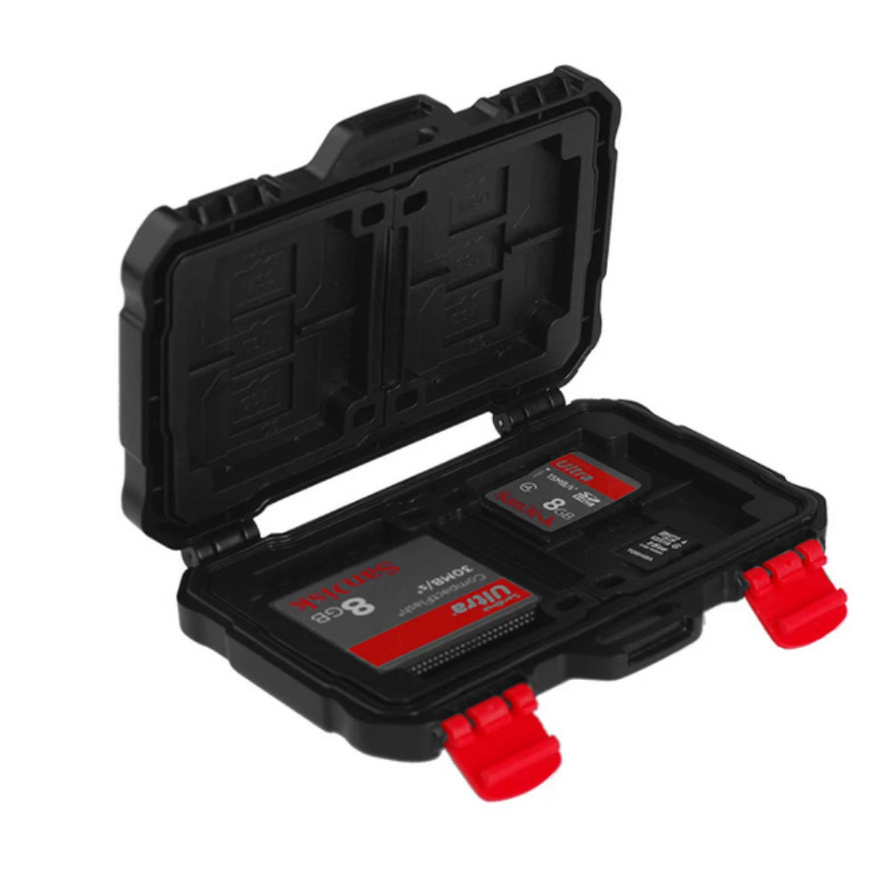 100 piece lot Memory Card Case Holder for 2 XQD 2 CF 8 SD 12 MSD