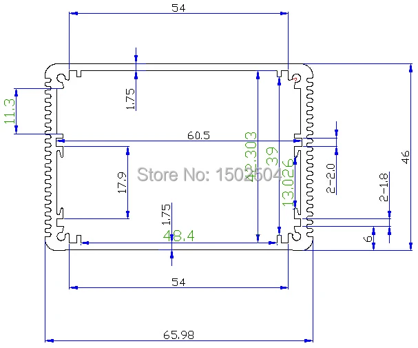 Алюминиевый корпус для PCB POWER shell Electric project box DIY 66*46*100 мм новинка|box fedex|enclosure