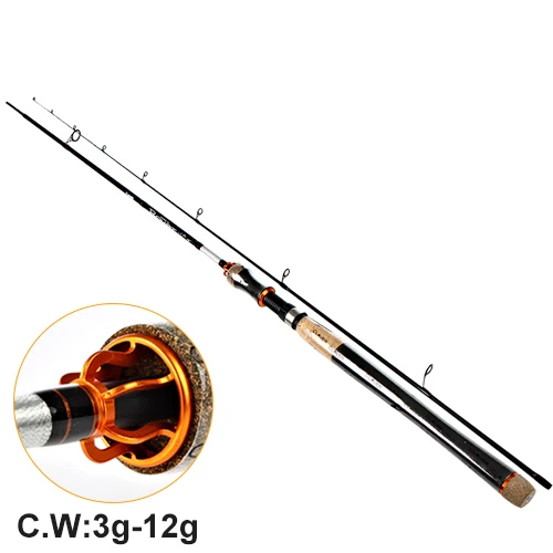 FISH KING Hi Carbon Мягкая приманка Удочка 5 цветов 2,1 М-2,7 м 2 секции приманки вес 2-40 г Спиннинг удочка для приманки рыбалки - Цвет: Цвет: желтый