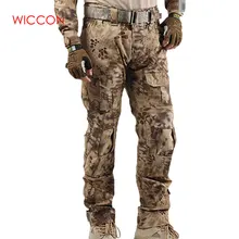 Военные тактические брюки мужские камуфляжные Панталоны лягушка брюки карго наколенники рабочие брюки армейские охотники боевые брюки