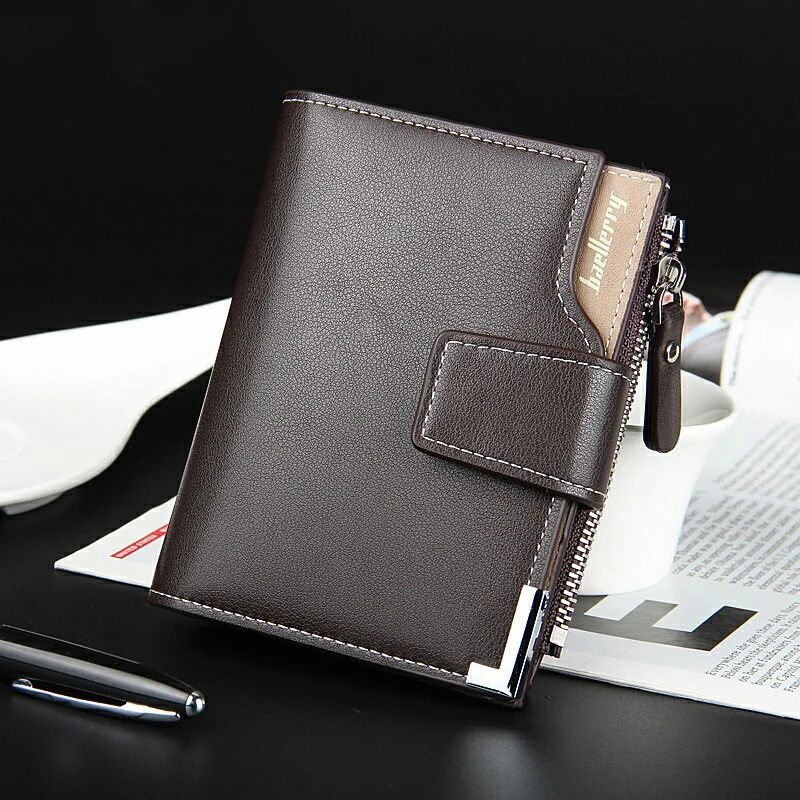 

Baellerry Brand Short Wallets PU Leather Male Purse Fashionable Man Zipper Wallet Coin Bag Card Holder Small Money Bag For Male.