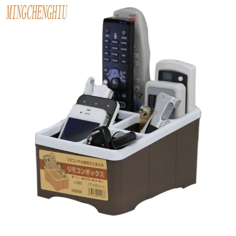 

Multi-grid creative plastic desktop storage box cosmetics remote control holder small objects Container jxsltc makeup organizer