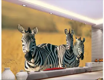 

3d wallpaper custom photo non-woven mural wall sticker 3 d 3 zebras photography painting 3d wall room murals wallpaper