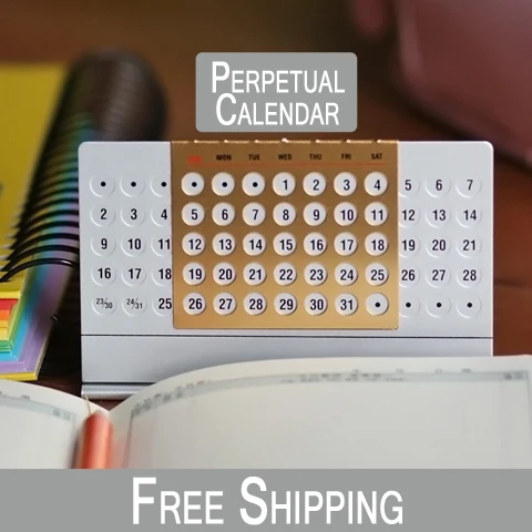 free shipping ultra thin aluminum exquisite personalized desktop free electronic calendar