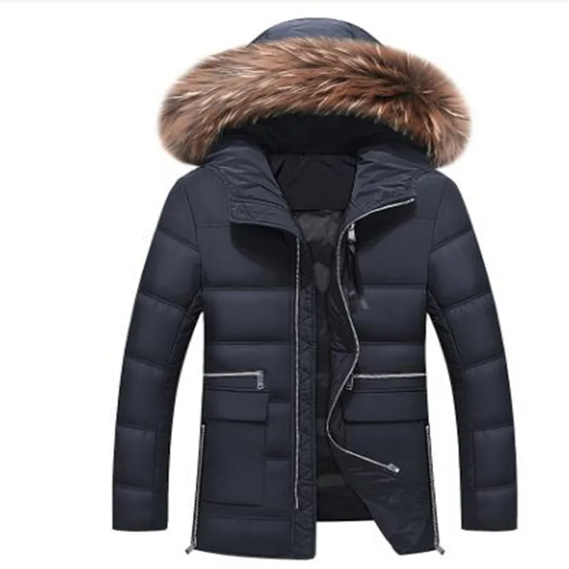 Зимняя мужская куртка мужской пуховик с капюшоном утиный пух зимнее пальто размера плюс верхняя одежда куртка мужская зимняя пуховая куртка