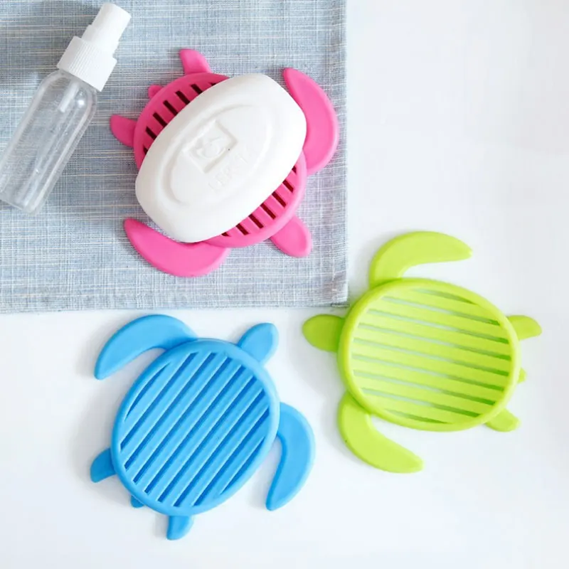 1 шт. в форме черепахи пластиковая домашняя мыло в мини-формате посуда мыльница для мыла коробка с крышкой набор для ванной комнаты мыльница