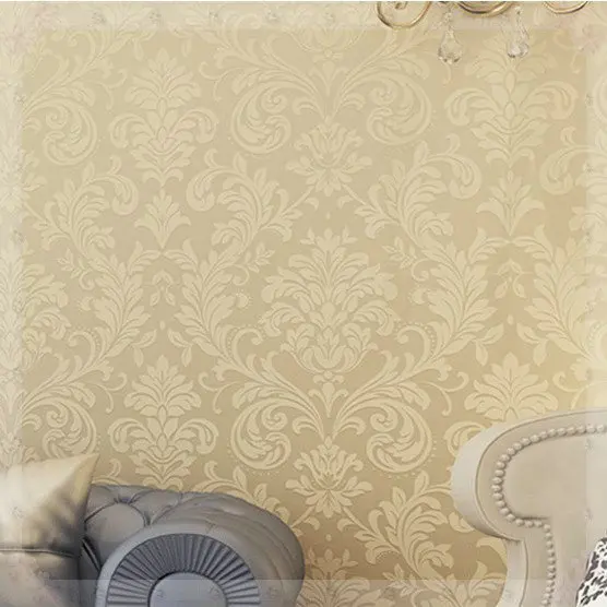 non-woven wallpaper gold background wall damask classic papers home decor bedroom tapete for living room wp123 KI | Обустройство дома