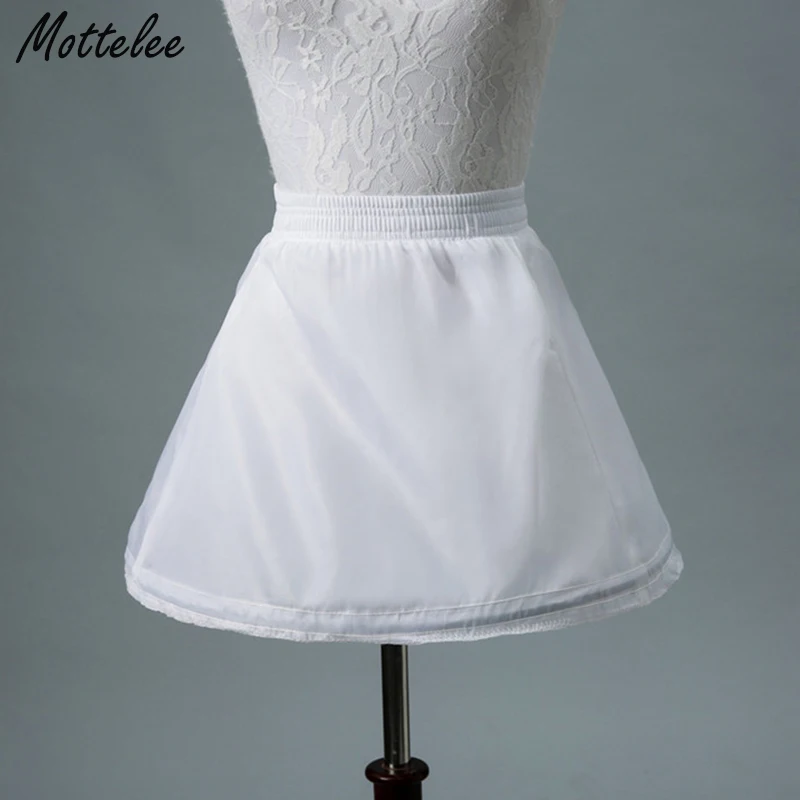 

Mottelee Kids Girls Petticoat for Pageant Gown Children Underskirt with Hoops Basic Girl White Skirt for Wedding Accessories