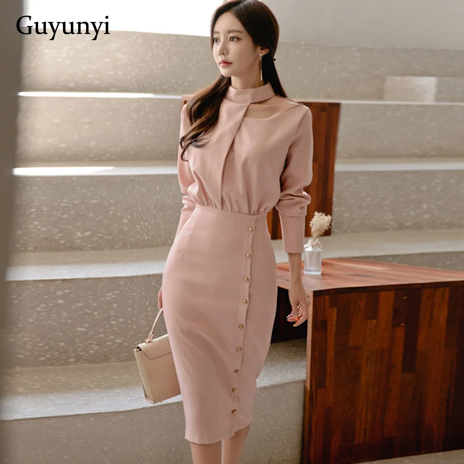 

New Women Turtleneck Office Lady Dress Fashion Sexy Attractive Elegant Midi Bodycon Vestidos Celebrity Party Dress Clubwears