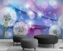 beibehang wallpaper 3d on the wall Mural Custom wall sticker dandelion wallpaper wall 3d home decor living room TV background dandelion pattern wall sticker