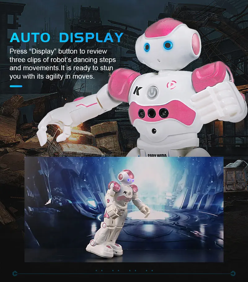 JJRC R2 робот-кади розовый мини Интеллектуальный танцующий жесты контроль действия Робот Детская игрушка