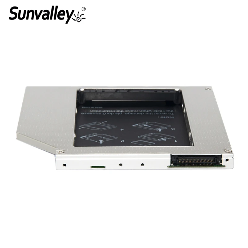 Sunvalley высококачественный 2 й hdd caddy IDE к SATA 9 5 мм обменный DVD драйвер чехол для