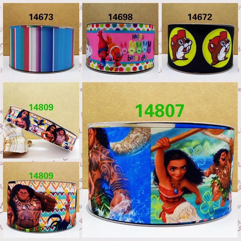 

Cartoon printed grosgrain ribbon ,satin ribbon 10 yards.