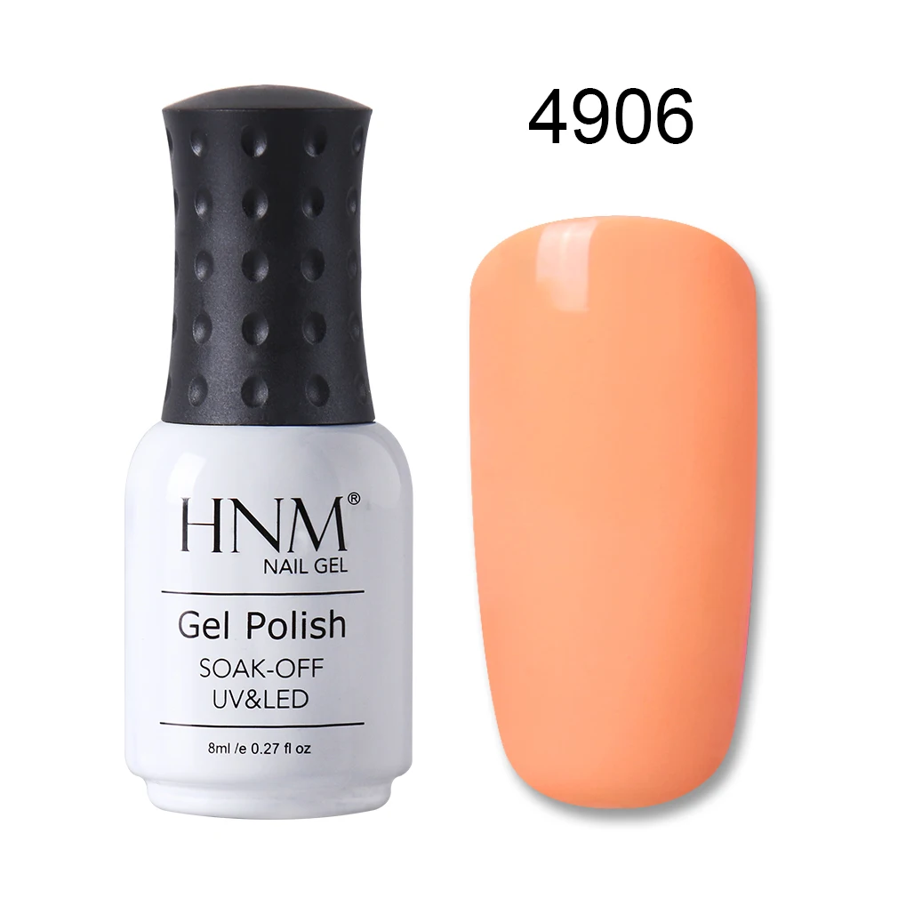 HNM 8 мл цвета Макарон Гель-лак для ногтей замачиваемый УФ-гель для маникюра Лак для ногтей ярких цветов стойкий дизайн ногтей гель лак - Цвет: 4906