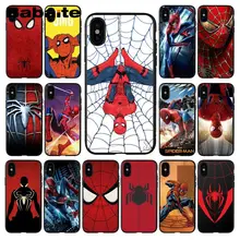Babaite Marvel Comics Spider Man Homecoming TPU black Phone Case Shell voor Apple iPhone 8 7 6 6 s Plus X XS MAX 5 5 s SE XR Cover(China)