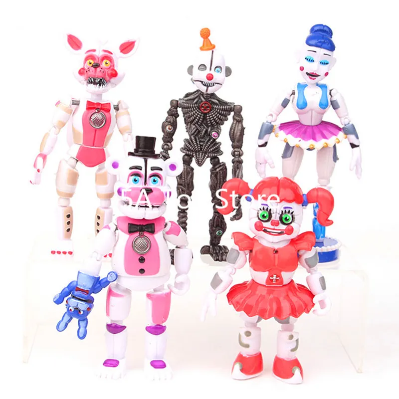 5 шт./компл. FNAF Five Nights At Freddys Freddy Toys Bonnie Foxy Fazbear PVC подвижные фигурки игрушки 12 15