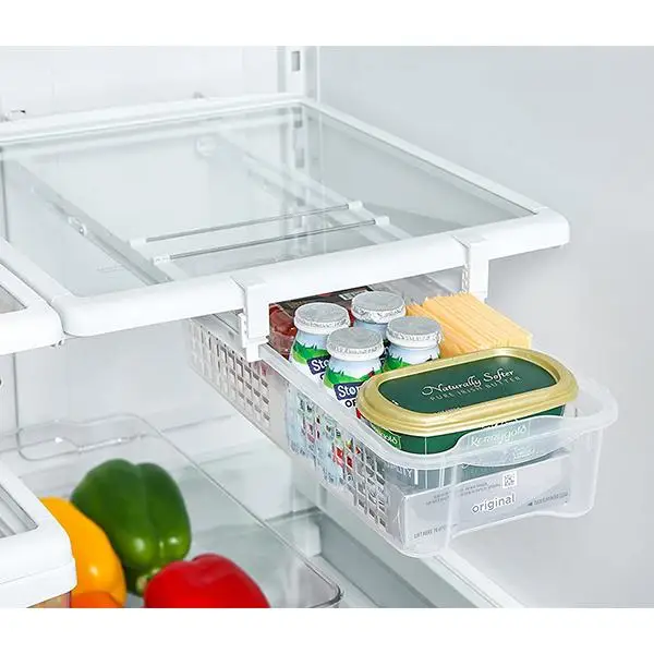 Холодильник мат холодильник выдвижной ящик и Домашний Органайзер защелкивается на ящике, чтобы сэкономить место в органайзере яиц приемная коробка Прямая поставка