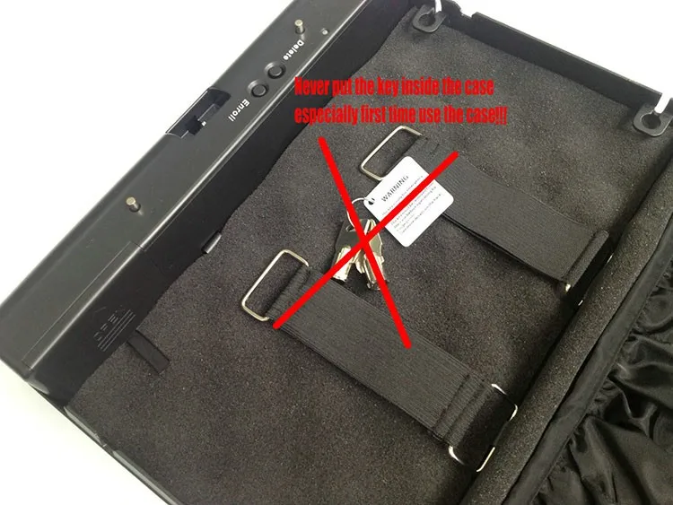 Fingerprint and key safety box, jewelry box, steel safe, strongbox, protable security box executive biometric fingerprint safes (3)
