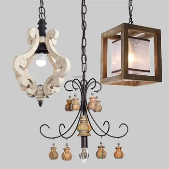 

American Country Style Restaurant Retro Pendant Lamp Loft Simple Lighting Light Fixture Modern Living Room Decor Pendant Lights