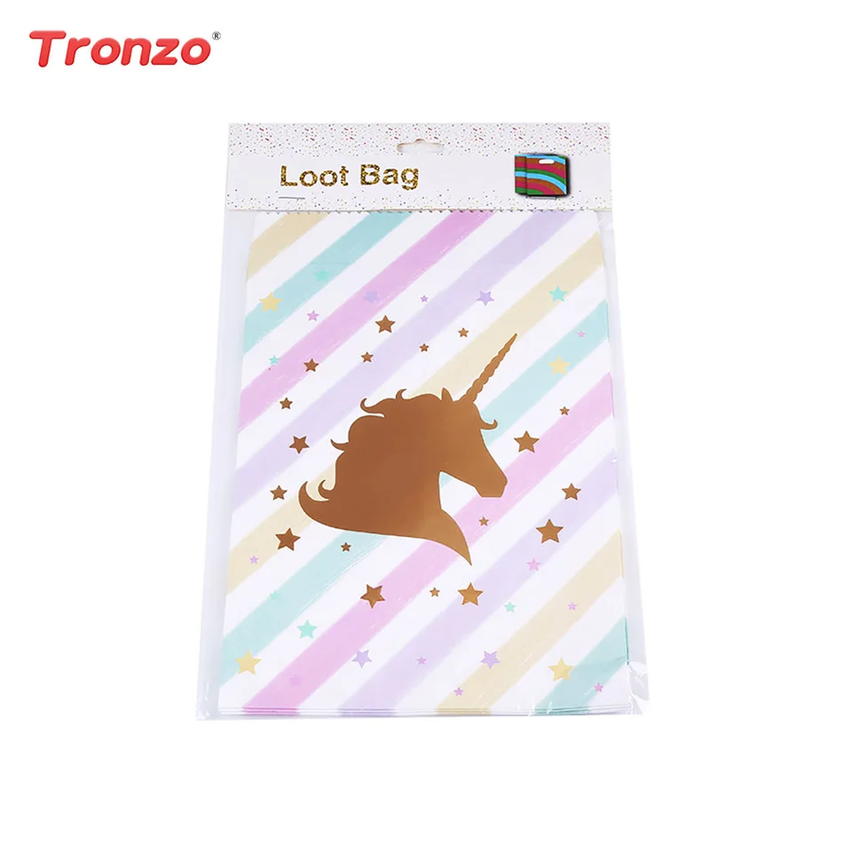 

Tronzo 6/12PCS Unicorn Paper Gift Bags Baby Shower Favor Candy Bags For Unicorn Party Birthday Party Decorations Kids Gift Boxes
